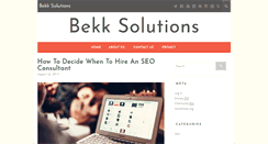 Desktop Screenshot of bekksolutions.com