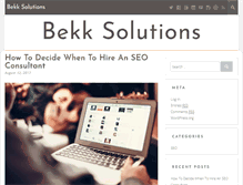 Tablet Screenshot of bekksolutions.com